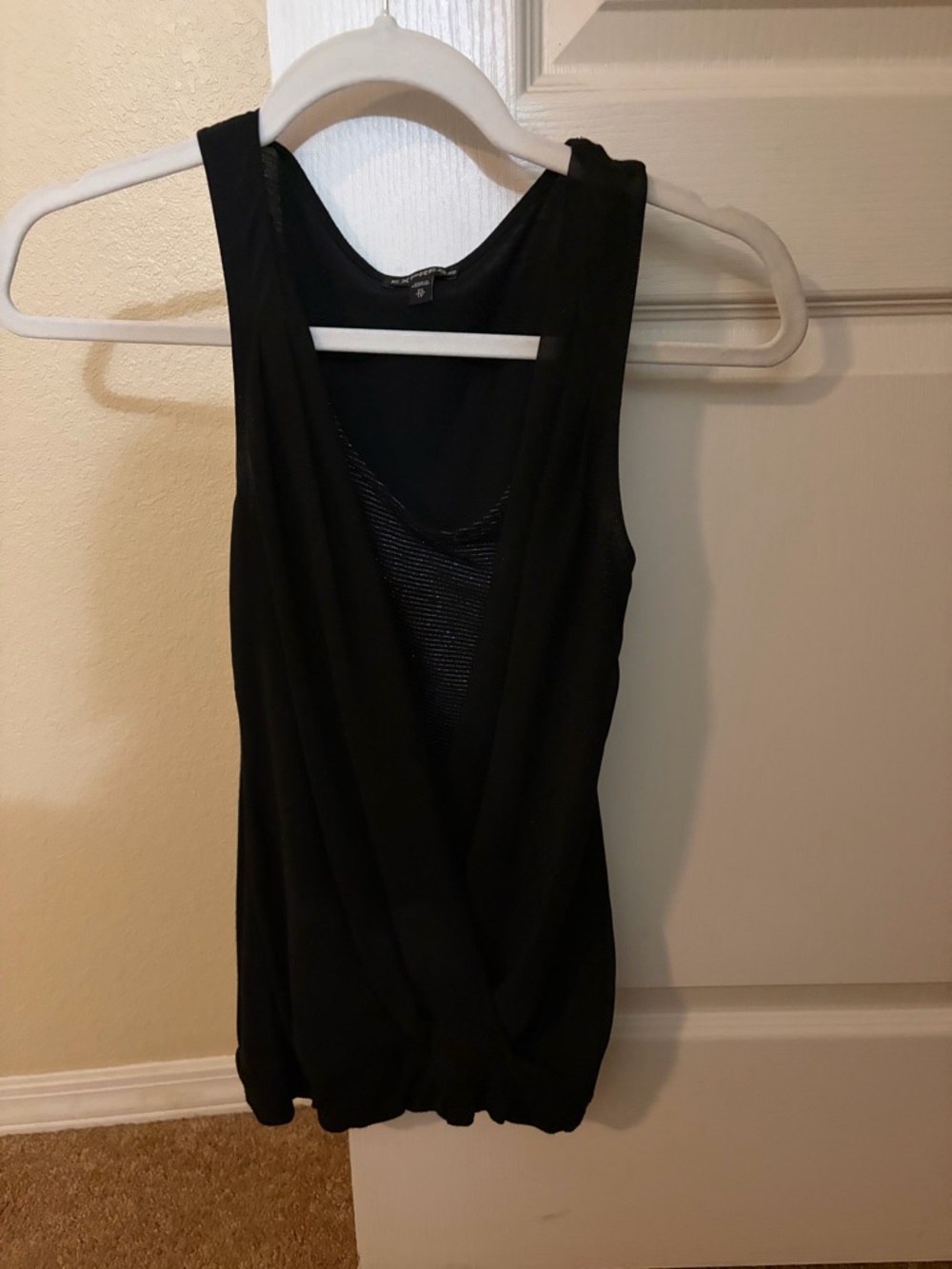 Express Women’s Black Sleeveless Wrap Tank Top